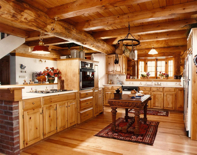 Rustic Log Home Kitchen Designs